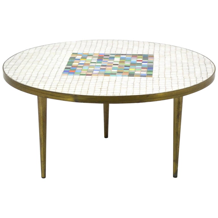 Italian Murano Glass TileTop Coffee Table at 1stDibs