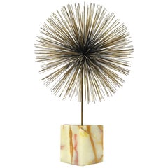 C. Jeré Dandelion Sculpture with Onyx Base