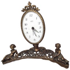 Antique Vanity Clock, Antique Bed Side Table Clock