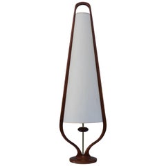 Modeline Tall Walnut Table Lamp