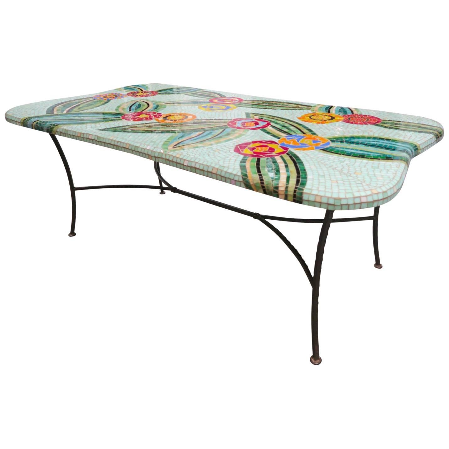 ON SALE NOW! Colorfully Beautiful Mosaic Custom Dining Table For Sale