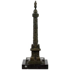 Grand Tour Patinated Bronze Model of the Vendôme Column