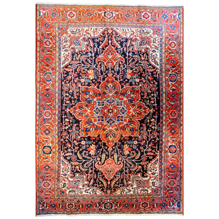 Stunning Vintage Heriz Rug For Sale at 1stDibs