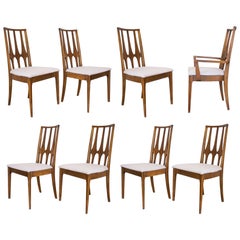 Set of Eight Mid-Century Modern Broyhill Brasilia Dining Chairs