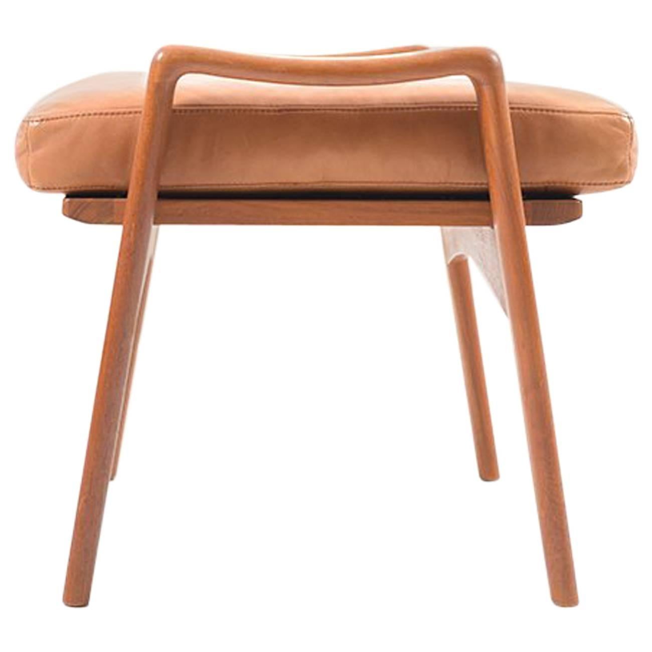 Midcentury Danish Teak Footstool by Arne Wahl Iversen for Komfort For Sale