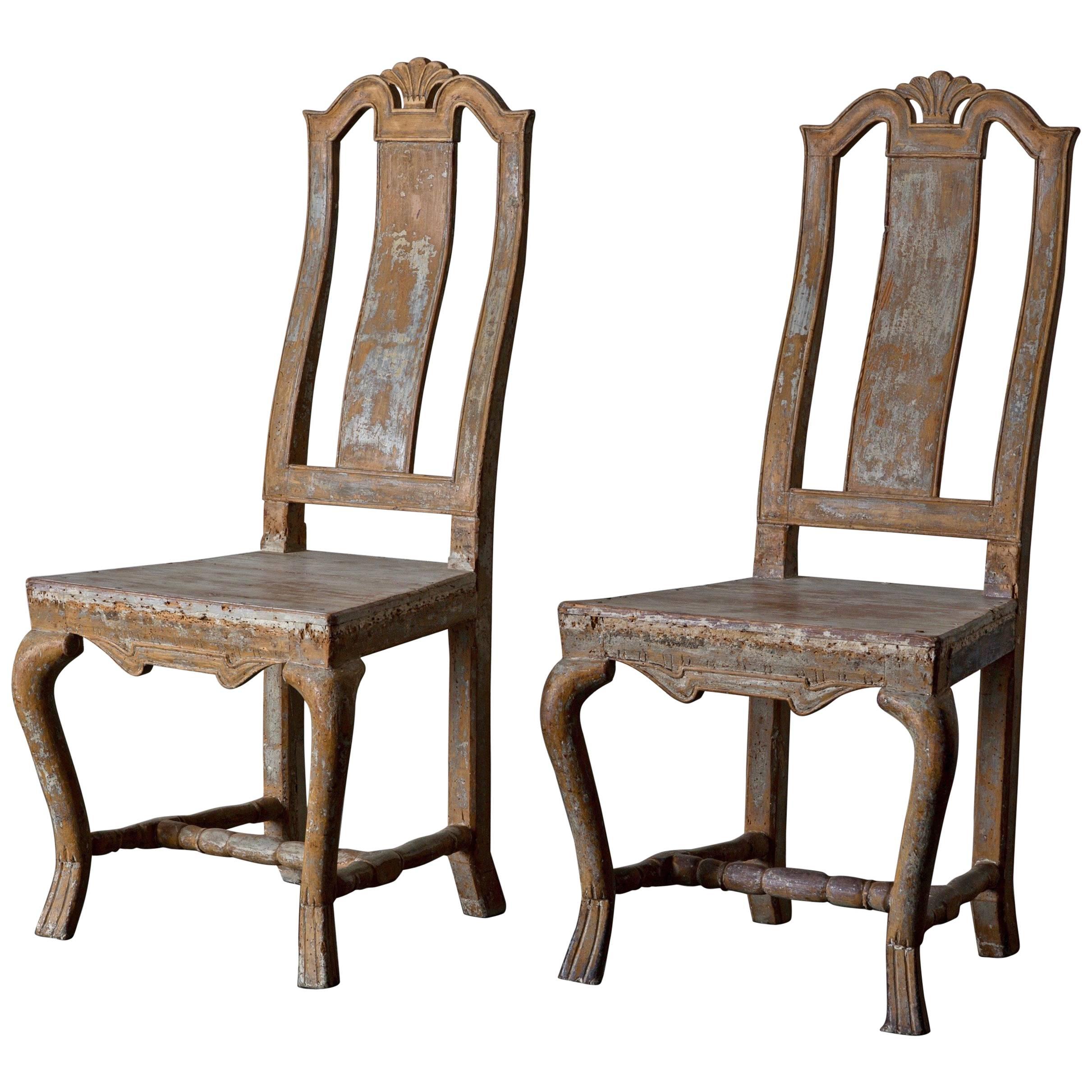 Chairs Side Chairs Swedish Baroque, 18th Century, Sweden