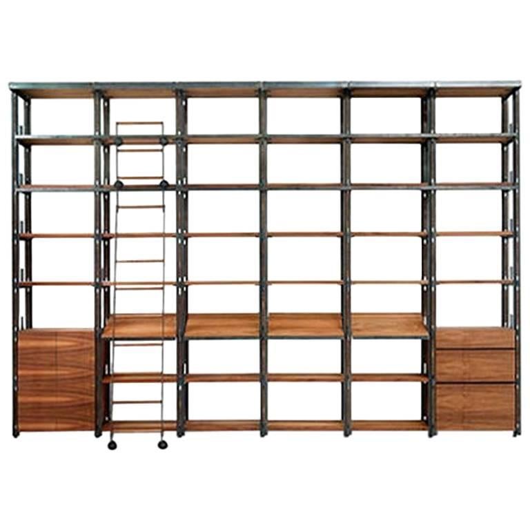 "Tecnica Library" Modular Shelving Bookcase by Jaume Tresserra for Dessie' For Sale
