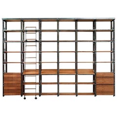 Antique "Tecnica Library" Modular Shelving Bookcase by Jaume Tresserra for Dessie'