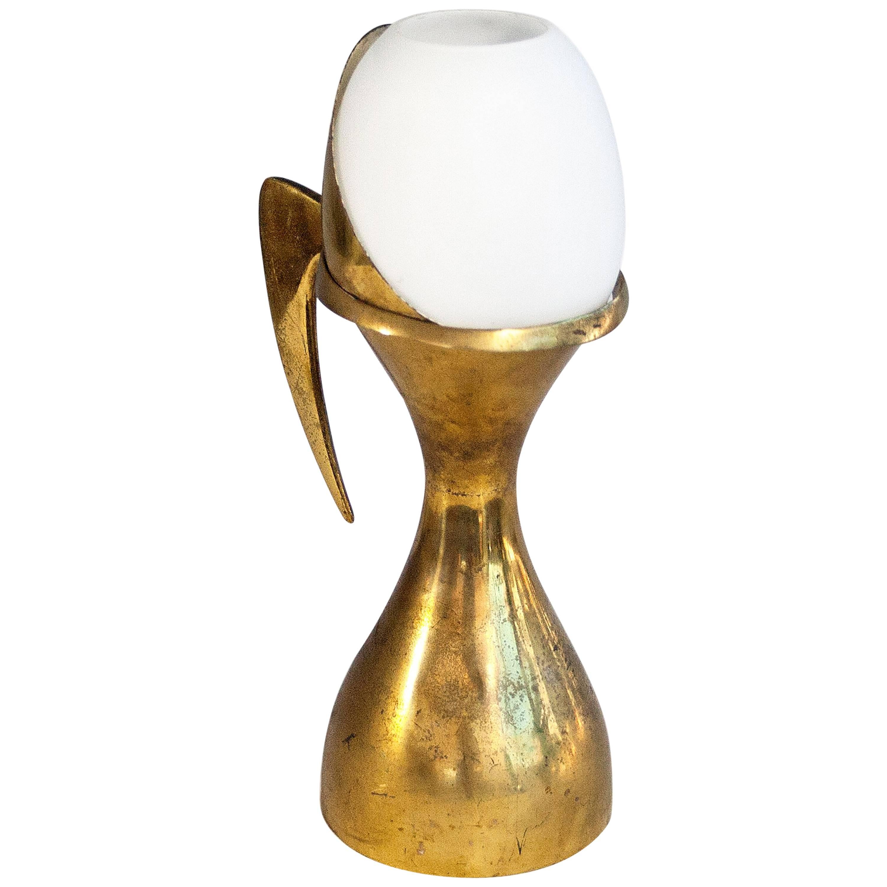 Brass "Diavolo" Table Lamp by Max Ingrand, circa 1957, Italy
