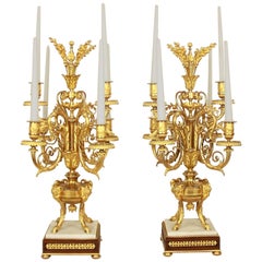 Pair of Louis XVI Style Ormolu Candelabras