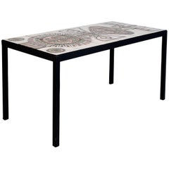 Ceramic Coffee Table by Jacques Poussine for Sant Vincens, circa 1960, France