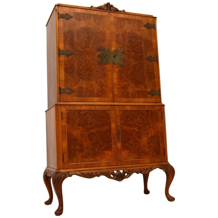 Antique Burr Walnut Cocktail Drinks Cabinet At 1stdibs Antique Burr Walnut Cocktail Drinks Cabinet For Sale - Antique Burr Walnut Cocktail Drinks Cabinet At 1stdibs