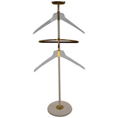 Vintage Lucite and Brass Valet Stand, Charles Hollis Jones, circa 1970s, American