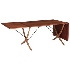 Hans Wegner Sabre-Leg "AT-304" Dining Table, Andreas Tuck, Denmark, 60s