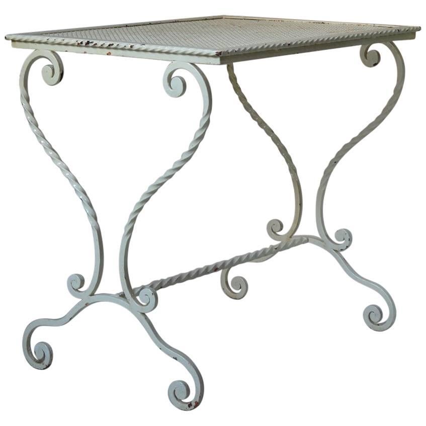 French 1950s Wrought Iron Garden Table
