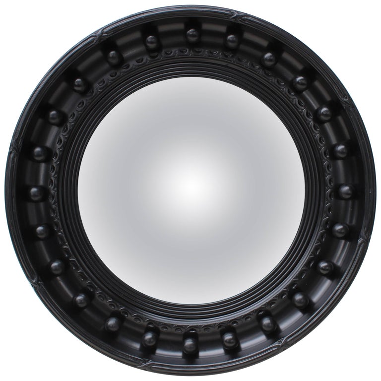 Ebonized Convex Mirror For Sale at 1stdibs