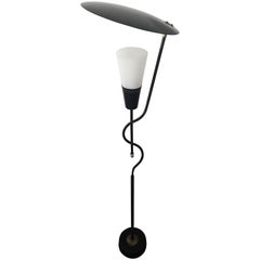 Swedish Floor Lamp Reflector Type Acrylic Plastic Shade and Metal