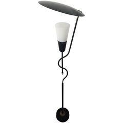 Swedish Floor Lamp Reflector Type Acrylic Plastic Shade and Metal