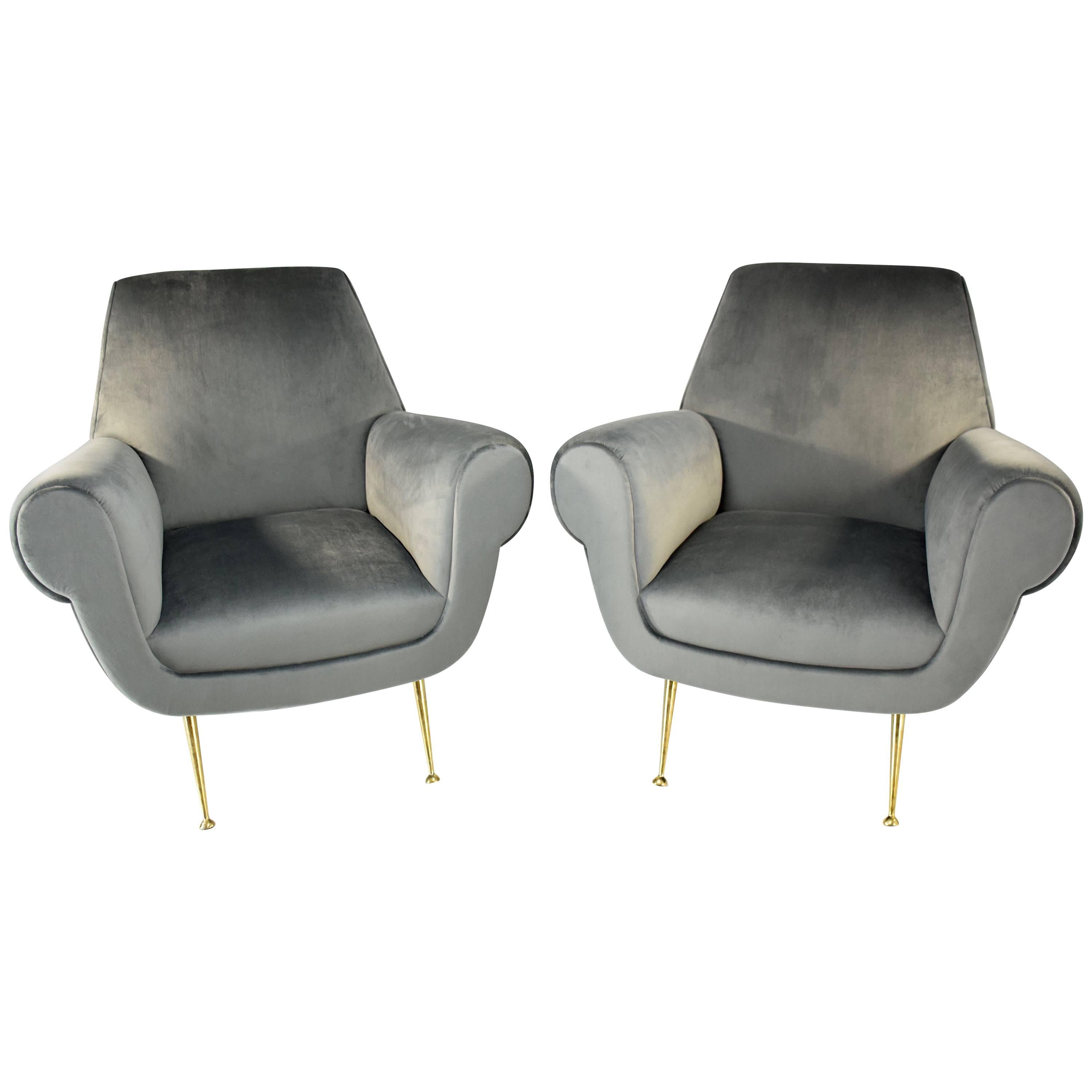 Mid-Century Modern  Italian Armchairs by Gigi Radice for Minotti, 1950s