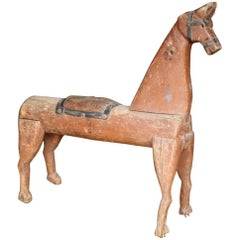 Antique 19th Century Folk Art Model of a Rocking Horse