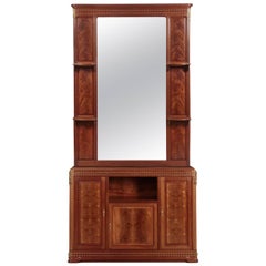 Louis Majorelle "Pirouette" Figured Mahogany Dresser and Mirror, circa 1910