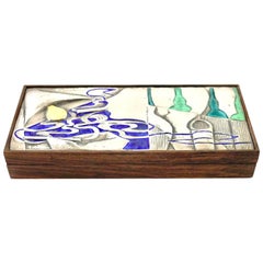 Vintage Sublime Jewelry Box by Ottaviani, Sterling Silver 925 and Enamel, Italy, 1960s