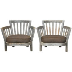 Paire de fauteuils Westport en teck de Weathered Estate Furniture