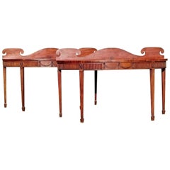 Pair of Early 19th Century George III Period Mahogany Console Serving Tables