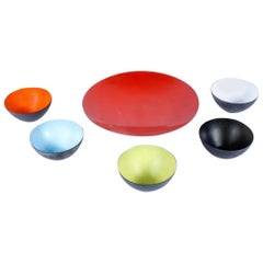 Mid-Century Krenit Bowls and Serving Dish Attributed to Herbert Krenchel