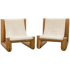 1970s Pair of Armchairs by Jose Zanine Caldas in Hardwood