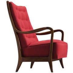 Italian Easy Chair for Cassina in Walnut 