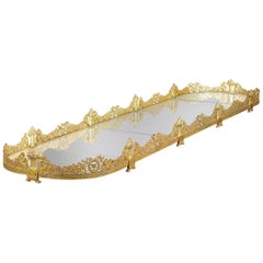 Empire Gilt Bronze Mirrored Plateau