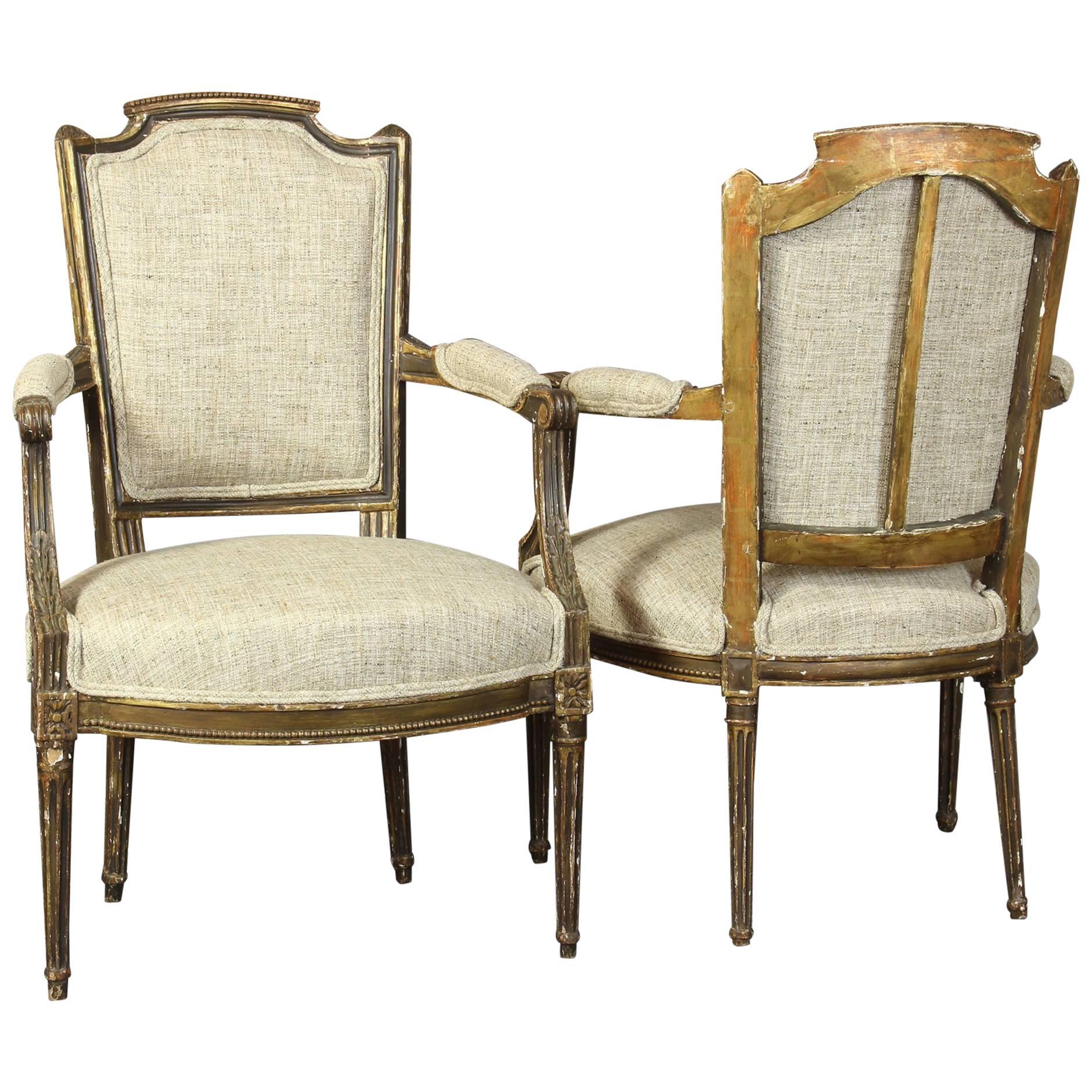 Pair of 18th Century French Fauteuils