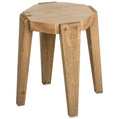 Vintage French Oak Stool