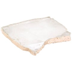 Kiva Large Serving Platter in Crystal and Rose Gold - In Stock