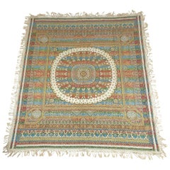 Early 20th Century Indian Worked Silk Wall Hanging or Bed Cover