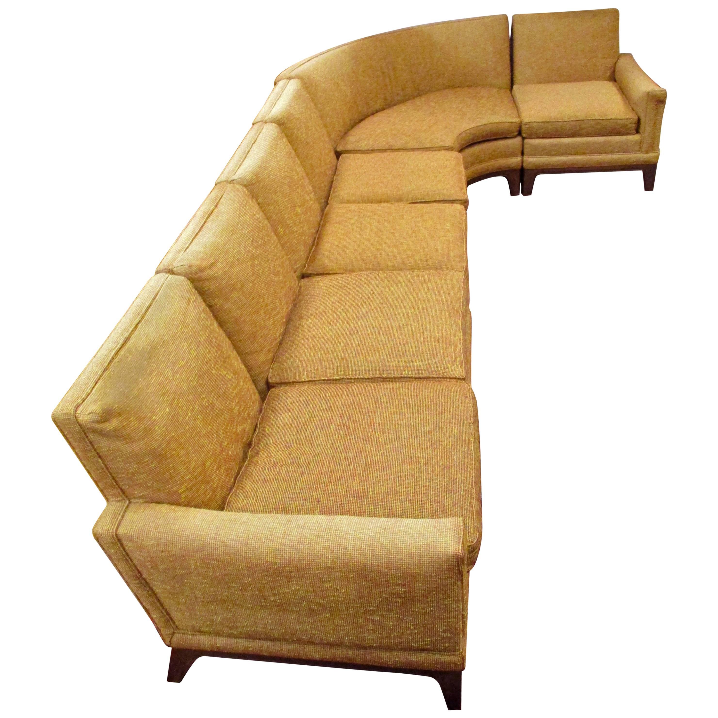 Baker Furniture, Midcentury Six-Piece Sectional Sofa