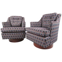 Pair Stylish Modern Swivel Chairs