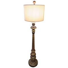 Hand-Carved Classical English  Decorated Floor Lamp