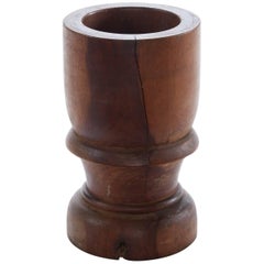 Antique Early 20th Century Wooden Mortar from Argentina