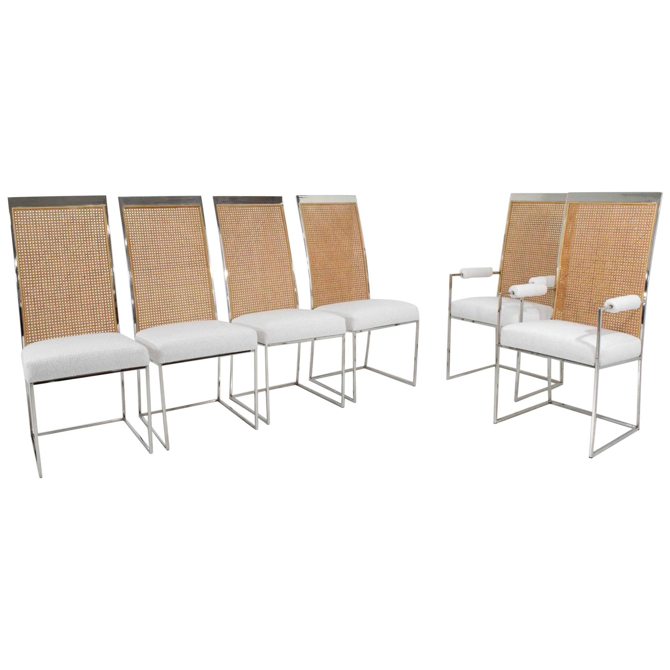 Milo Baughman Dining Chairs in Holly Hunt Great Outdoors For Sale