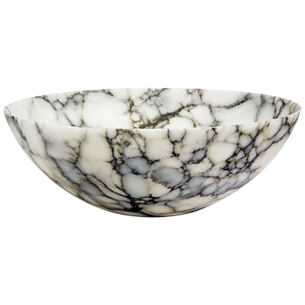 Medium Alabaster Tondo Bowl - In Stock