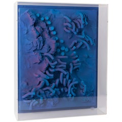 Vintage Wall Sculpture with Optical Art in Plexiglass created by César Bailleux