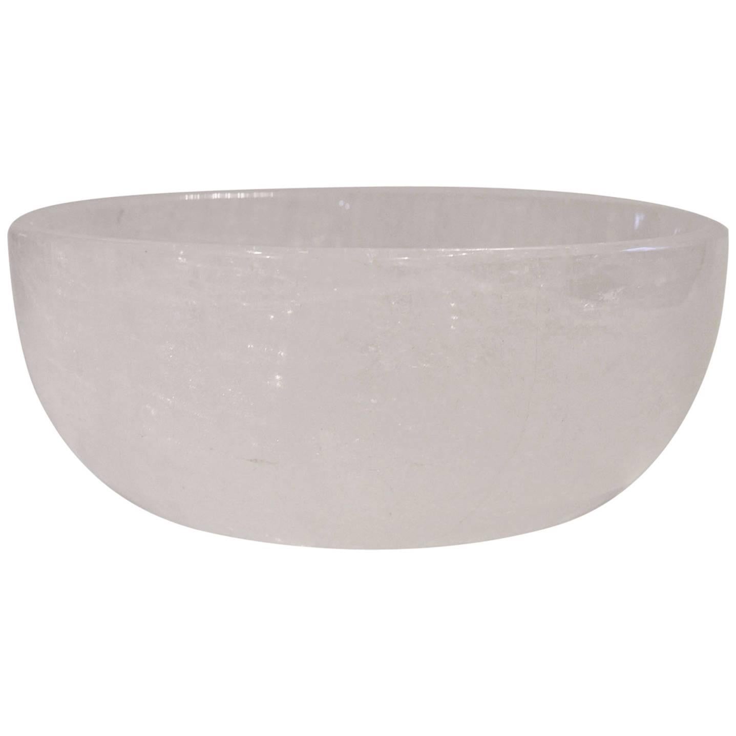 Fine Carved Rock Crustal Quartz Sink For Sale