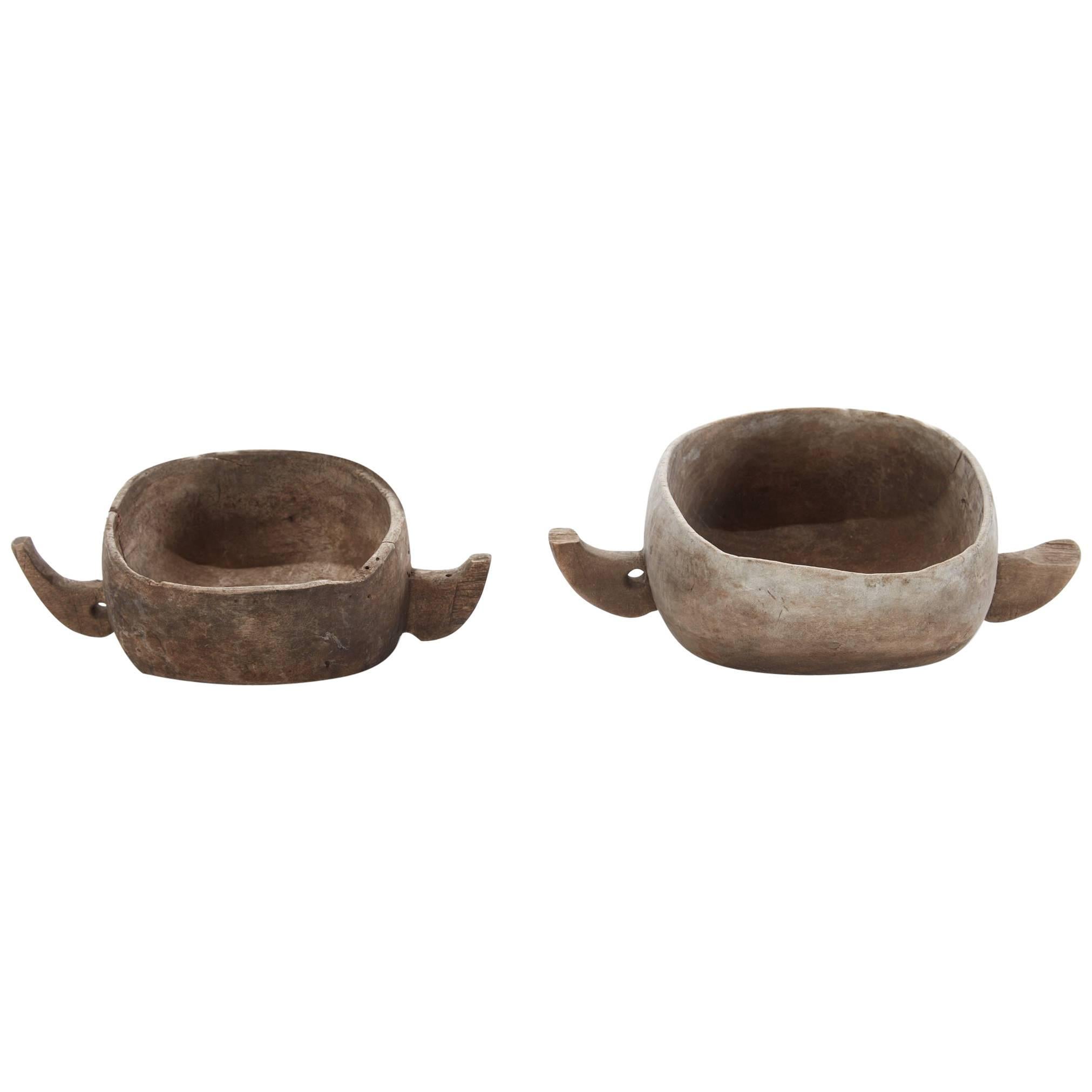 Pair of 20th Century East African Grain Bowls with Handles