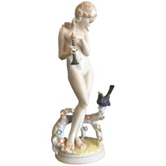 Vintage Art Deco Porcelain Figurine by Carl Werner for Hutschenreuter of Germany