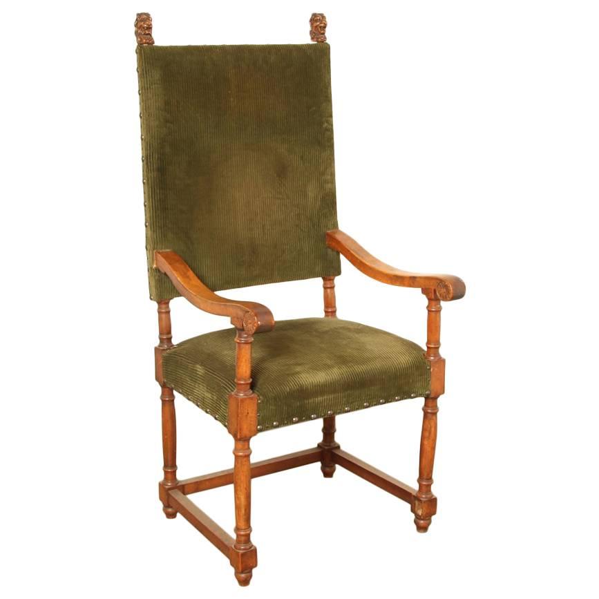 19th Century French Armchair, Throne For Sale