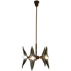 Stunning 1970s Chandelier Attributed to Fontana Arte