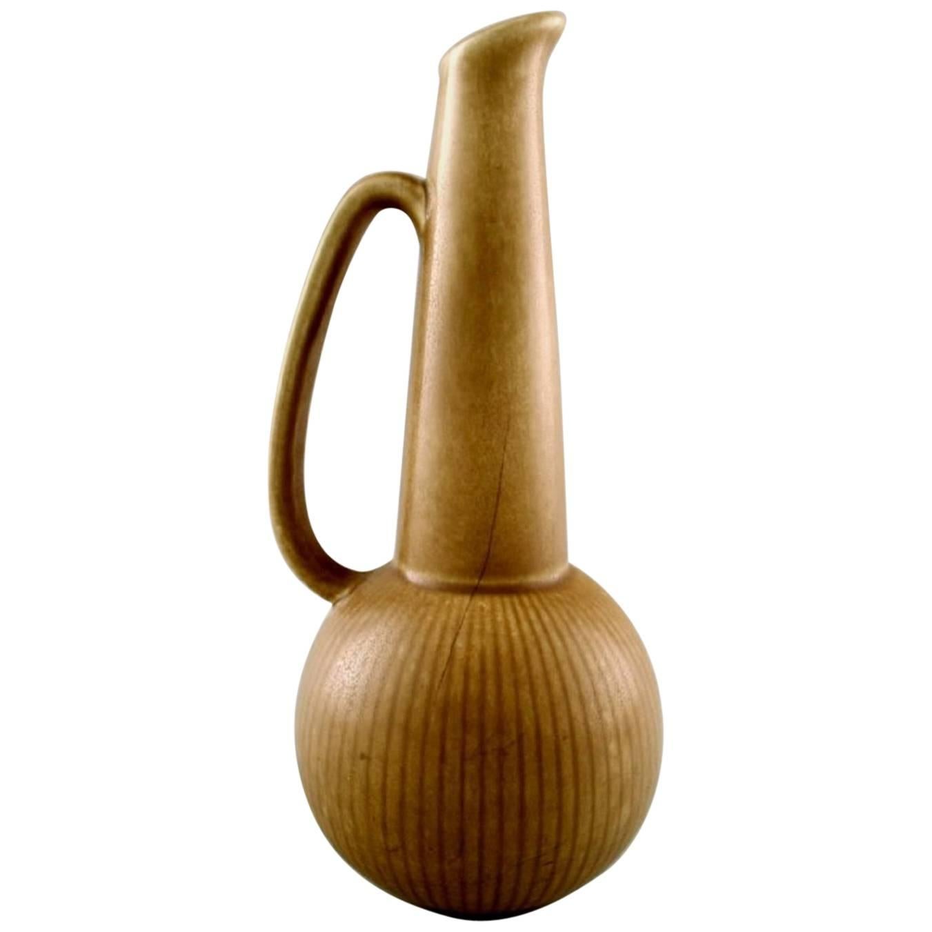 Large Rörstrand "Ritzi" Ceramic Vase or Pitcher, Sweden, 1960s For Sale