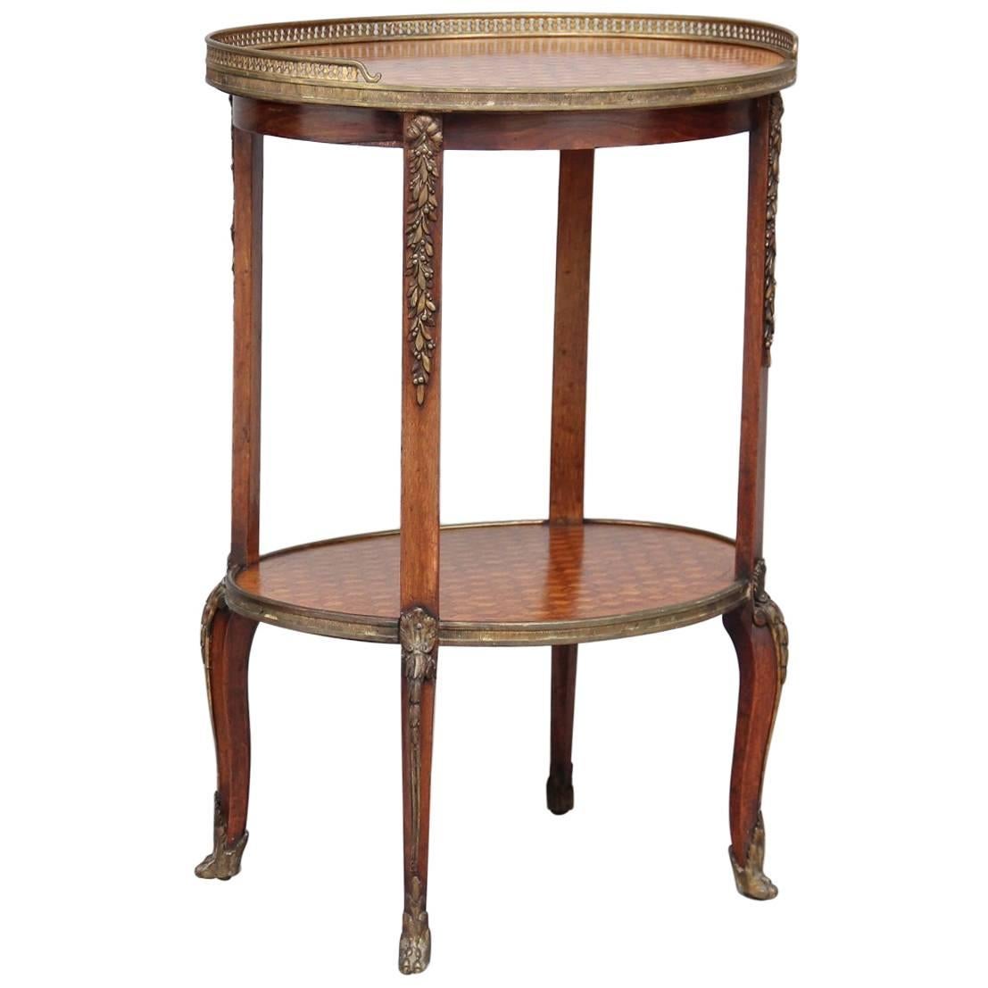 19th Century Kingwood and Parquetry Etagere